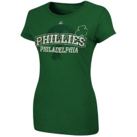 MLB Majestic Philadelphia Phillies Womens I Love Green T-Shirt - Green MLB Majestic Philadelphia Phillies Womens I Love Green T-Shirt - Green