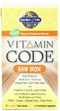 Garden of Life Vitamin Code, Raw Iron, 30 Capsules Garden of Life Vitamin Code, Raw Iron, 30 Capsules