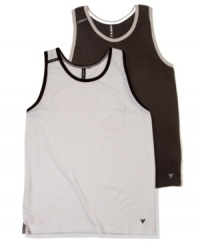 Keep your cool even as the mercury rises with this soft slub tank from Univibe. Keep your cool even as the mercury rises with this soft slub tank from Univibe.
