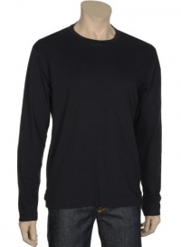 Zegna Sport Mens Long Sleeve Crewneck Cotton T-Shirt Medium M Dark Blue Tee Zegna Sport Mens Long Sleeve Crewneck Cotton T-Shirt Medium M Dark Blue Tee