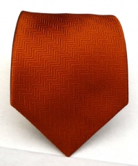 100% Silk Woven Herringbone Burnt Orange (Rust) Tie 100% Silk Woven Herringbone Burnt Orange (Rust) Tie