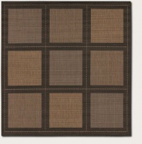 Couristan 1043/2500 Recife Summit 7-Feet 6-Inch Square Rug, Cocoa Black Couristan 1043/2500 Recife Summit 7-Feet 6-Inch Square Rug, Cocoa Black