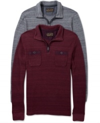 With a textured design and zipper details, Lucky Brand Jeans takes the thermal to a whole new level of handsome. With a textured design and zipper details, Lucky Brand Jeans takes the thermal to a whole new level of handsome.