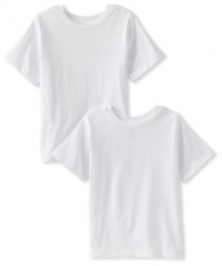 Calvin Klein Underwear Boys 8-20 2 Pack T-Shirt,White,Medium 8/10 Calvin Klein Underwear Boys 8-20 2 Pack T-Shirt,White,Medium 8/10