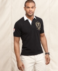 Get international style with one of these Olympic-inspired rugby shirts from Tommy Hilfiger. Get international style with one of these Olympic-inspired rugby shirts from Tommy Hilfiger.