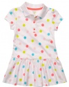 Carter's Girls 3-24 Months Print Polo Dress (3 Months, Polka-Dots)