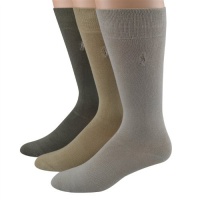 Polo Ralph Lauren men's socks Dress Bamboo Flat Knit Slack khaki asst. 3pairs Polo Ralph Lauren men's socks Dress Bamboo Flat Knit Slack khaki asst. 3pairs