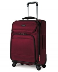 When you're headed in all directions, you need a suitcase with four multi-direction wheels for hassle-free transport and organizer pockets, including a wetpak and TSA-friendly toiletry zip bag, for smart packing. 10-year limited warranty. When you're headed in all directions, you need a suitcase with four multi-direction wheels for hassle-free transport and organizer pockets, including a wetpak and TSA-friendly toiletry zip bag, for smart packing. 10-year limited warranty.