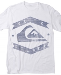 With a cool retro vibe, this T shirt from Quiksilver is as laid-back as you are. With a cool retro vibe, this T shirt from Quiksilver is as laid-back as you are.