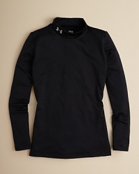 Under Armour's mocneck tee is crafted from body-hugging, moisture-wicking fabric to keep your athlete cool and dry under an circumstances. Under Armour's mocneck tee is crafted from body-hugging, moisture-wicking fabric to keep your athlete cool and dry under an circumstances.