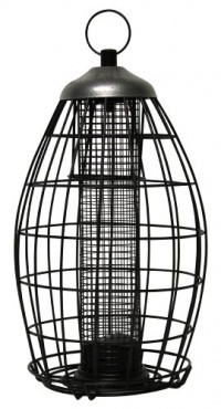 Heath Outdoor 21216 Brass Squirrel Proof Nut and Seed Bird Feeder, Metal Pewter-Black