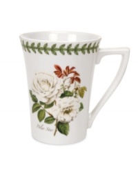 For the discerning china collector of naturalist on your gift list, the Botanic Garden mug by Portmeirion presents six different botanical motifs: Teasing Georgia, Warm Wishes, Scarborough Fair, Portmeirion, Fragrant Cloud and Polar Star. Each is realistic in its details, as well as beautifully and colorfully rendered. For the discerning china collector of naturalist on your gift list, the Botanic Garden mug by Portmeirion presents six different botanical motifs: Teasing Georgia, Warm Wishes, Scarborough Fair, Portmeirion, Fragrant Cloud and Polar Star. Each is realistic in its details, as well as beautifully and colorfully rendered.
