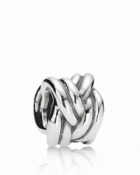 Ascribe personal meaning to PANDORA's sterling silver knot charm, or simply admire its beauty. Ascribe personal meaning to PANDORA's sterling silver knot charm, or simply admire its beauty.