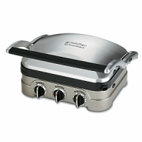 With multiple settings - contact grill, panini press, full grill, full griddle and half grill/half griddle - you can quickly cook everything from grilled cheese to seared tuna, pancakes to steaks. The nonstick cooking plates reduce grease for healthier cooking, while the floating hinged lid easily adjusts to the thickness of the food. Limited 3-year warranty. With multiple settings - contact grill, panini press, full grill, full griddle and half grill/half griddle - you can quickly cook everything from grilled cheese to seared tuna, pancakes to steaks. The nonstick cooking plates reduce grease for healthier cooking, while the floating hinged lid easily adjusts to the thickness of the food. Limited 3-year warranty.