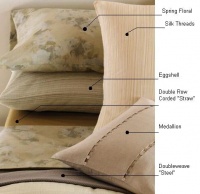 Calvin Klein Home Neutral Double Weave Sprig Floral King Pillowcase Set Wheat Calvin Klein Home Neutral Double Weave Sprig Floral King Pillowcase Set Wheat