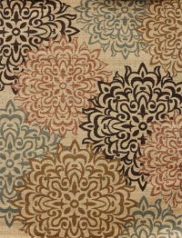 New City Brand New Contemporary Brown and Beige Modern Floral Flowers Area Rug 5'2 x 7'3 New City Brand New Contemporary Brown and Beige Modern Floral Flowers Area Rug 5'2 x 7'3