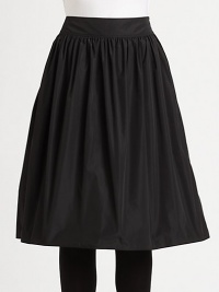 Timeless and ultra-feminine, this full-skirted taffeta style is finished with hidden pockets.Self waistbandGathered skirtSide slash pocketsConcealed side zipFully linedAbout 26 from natural waistPolyesterDry cleanImported of Italian fabricModel shown is 5'10 (177cm) wearing US size 2. Timeless and ultra-feminine, this full-skirted taffeta style is finished with hidden pockets.Self waistbandGathered skirtSide slash pocketsConcealed side zipFully linedAbout 26 from natural waistPolyesterDry cleanImported of Italian fabricModel shown is 5'10 (177cm) wearing US size 2.