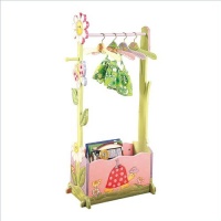 Teamson Kids Girls Valet Rack including 4 Hangers - Magic Garden Room Collection Teamson Kids Girls Valet Rack including 4 Hangers - Magic Garden Room Collection