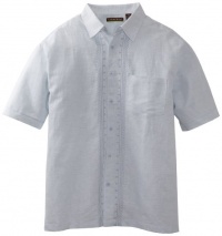 Cubavera Men's Big-Tall Short Sleeve Linen Blend Yarn Dyed Woven With With Front Placket Embroidery Detail And Pocket Cubavera Men's Big-Tall Short Sleeve Linen Blend Yarn Dyed Woven With With Front Placket Embroidery Detail And Pocket