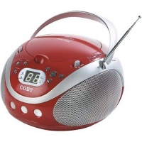 Coby CX-CD241 Portable CD Player with AM/FM Stereo Tuner, Red Coby CX-CD241 Portable CD Player with AM/FM Stereo Tuner, Red