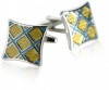 Yellow & Blue Plaid Cufflinks by Cuff-Daddy