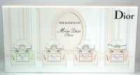 MISS DIOR CHERIE 4 PIECE MINI VARIETY WITH MISS DIOS CHERIE L'EAU (EDT) & MISS DIOR CHERIE BLOOMING BOUQUET (EDT) & MISS DIOR CHERIE (EDP) & MISS DIOR CHERIE (EDT) & AND ALL ARE .17 OZ MINIS