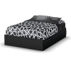 South Shore Storage Full Bed Collection 54-Inch Full Mates Bed, Pure Black