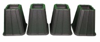Set of 4 Bed Risers Raise Furniture Create Underbed Storage Set of 4 Bed Risers Raise Furniture Create Underbed Storage