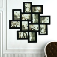 12-opening Wooden Wall Black Collage Photo Picture Frame Wall Art, Holds Six 4-by-6-inch and Six 6-by-4-inch Photos 12-opening Wooden Wall Black Collage Photo Picture Frame Wall Art, Holds Six 4-by-6-inch and Six 6-by-4-inch Photos