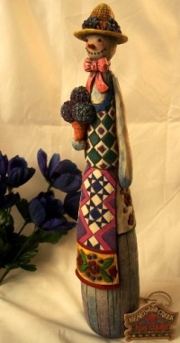 Jim Shore Pencil Snowman with Flower Pot Jim Shore Pencil Snowman with Flower Pot
