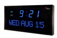 DBTech Big Oversized Digital Blue LED Calendar Clock with Day and Date - Shelf or Wall Mount (12 inches - Blue LED) DBTech Big Oversized Digital Blue LED Calendar Clock with Day and Date - Shelf or Wall Mount (12 inches - Blue LED)
