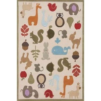 Momeni Critters Rug, Ivory, 4' x 6' Momeni Critters Rug, Ivory, 4' x 6'
