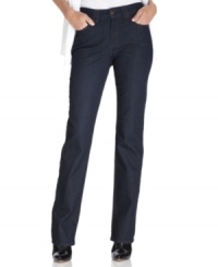 Not Your Daughter's Jeans' straight leg Hayden jeans are fabulous and flattering, featuring a dark wash and built-in shaping panels. Not Your Daughter's Jeans' straight leg Hayden jeans are fabulous and flattering, featuring a dark wash and built-in shaping panels.