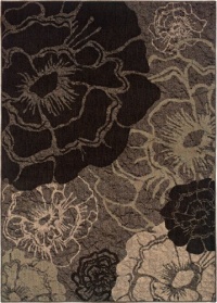 Sphinx Palermo Area Rug 2595D Black Peony Flowers 6' 7 x 9' 9 Rectangle Sphinx Palermo Area Rug 2595D Black Peony Flowers 6' 7 x 9' 9 Rectangle