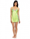 Betsey Johnson Women's Sultry Stretch Satin Slip, Lily Pad, Large