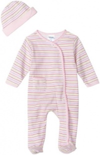 Spasilk 2 Piece Sleepwear With Hat - Girl Stripe Print