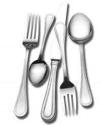 Plenty polished. A teardrop shape, bright shine and delicately beaded edge give the Continental Bead flatware set a sense of timeless elegance. Featuring place settings for 8 plus coordinating accessories from Wallace. Plenty polished. A teardrop shape, bright shine and delicately beaded edge give the Continental Bead flatware set a sense of timeless elegance. Featuring place settings for 8 plus coordinating accessories from Wallace.