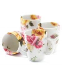An English classic blooms anew. Planted inside and out with pink and gold blossoms, Country Rose mugs evoke all the elegance of the original Old Country Roses pattern but with a more casual, contemporary feel. An English classic blooms anew. Planted inside and out with pink and gold blossoms, Country Rose mugs evoke all the elegance of the original Old Country Roses pattern but with a more casual, contemporary feel.