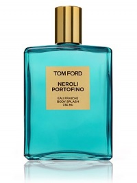 Vibrant and sparkling. The Tom Ford Neroli Portofino Eau Fraiche Body Splash is a refreshing, lighter formulation of the Neroli Portofino fragrance.  Lavish all over the body, awaken the senses and softly infuse the skin with uplifting citrus and floral notes, warmed by sensuous amber. 8 oz.