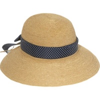Helen Kaminski Newport Standard (Natural/navy dot ribbon) Helen Kaminski Newport Standard (Natural/navy dot ribbon)