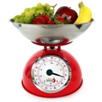EatSmart Precision Retro Mechanical Kitchen Scale, Red EatSmart Precision Retro Mechanical Kitchen Scale, Red