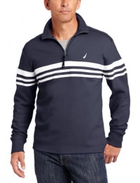 Nautica Men's Meadow Cove 1/4 Zip Stripe Shirt Nautica Men's Meadow Cove 1/4 Zip Stripe Shirt
