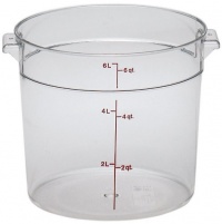 Cambro Round 6-Quart Storage Container, Clear Cambro Round 6-Quart Storage Container, Clear