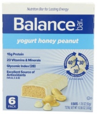 Balance Bar, Yogurt Honey Peanut, 6 - 1.76 oz Bars per Box Balance Bar, Yogurt Honey Peanut, 6 - 1.76 oz Bars per Box