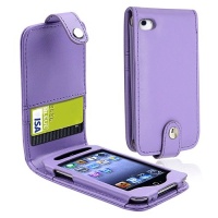 eForcity Leather Case with Card Holder for iPod touch 4G (Purple) eForcity Leather Case with Card Holder for iPod touch 4G (Purple)