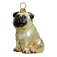 Mouth blown and hand painted by some of the finest artists in Poland, this Pug ornament is a favorite for hanging on the tree. This collection has been taken to a whole new level in detail, uniqueness and artistic direction. Mouth blown and hand painted by some of the finest artists in Poland, this Pug ornament is a favorite for hanging on the tree. This collection has been taken to a whole new level in detail, uniqueness and artistic direction.