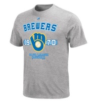 MLB Mens Milwaukee Brewers Opening Series Short Sleeve Basic Tee By Majestic MLB Mens Milwaukee Brewers Opening Series Short Sleeve Basic Tee By Majestic