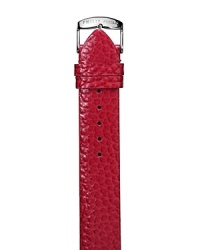 A vibrant red leather watch strap, fits size 2, 7 & 22 Philip Stein watch heads.