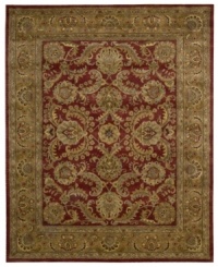 Featuring Persian-inspired patternwork, the Rajah area rug from Nourison updates this detailed design with a completely luminous and regal colorway. Crafted in India of sumptuous New Zealand wool pile for incredible color-recognition, design clarity and a luxuriously soft feel. Featuring Persian-inspired patternwork, the Rajah area rug from Nourison updates this detailed design with a completely luminous and regal colorway. Crafted in India of sumptuous New Zealand wool pile for incredible color-recognition, design clarity and a luxuriously soft feel.