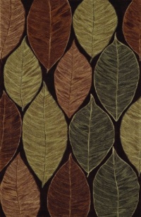 Dalyn Studio Chocolate, Brick Red, Celery Leaf Patterns 5 by 7-Feet 9-Inch Area Rug